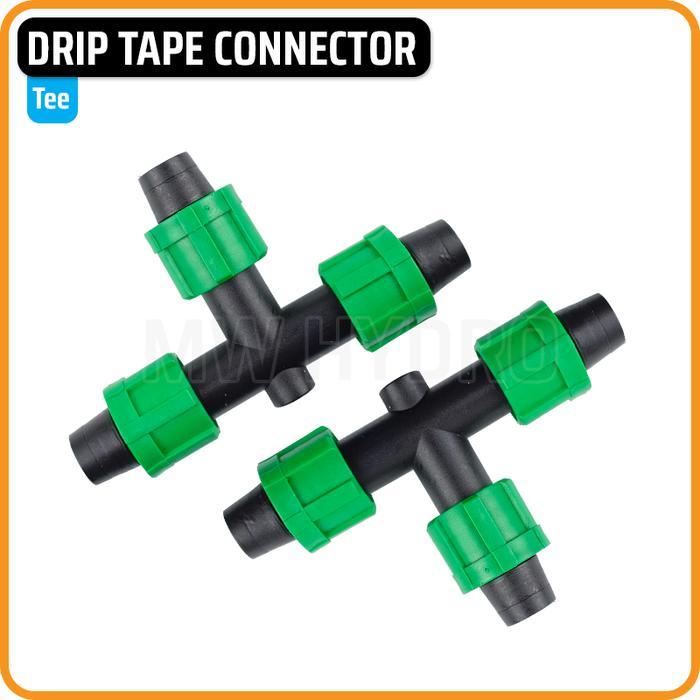 Drip Tape Connector - Tee Konektor Selang Driptape Irigasi Hidroponik - Tee T