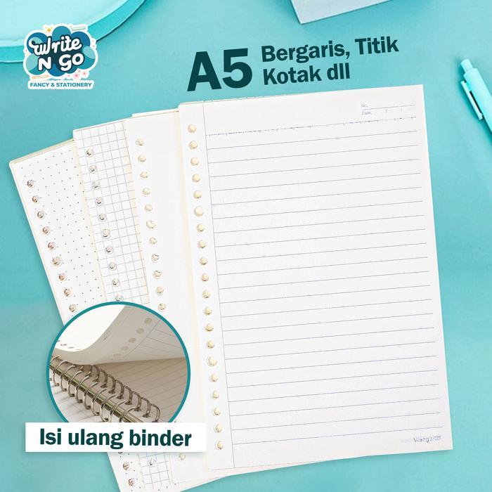 WENGU ISI LOOSE LEAF (60 LEMBAR) UKURAN A5 KERTAS BINDER / REFILL PAPER BINDER A560