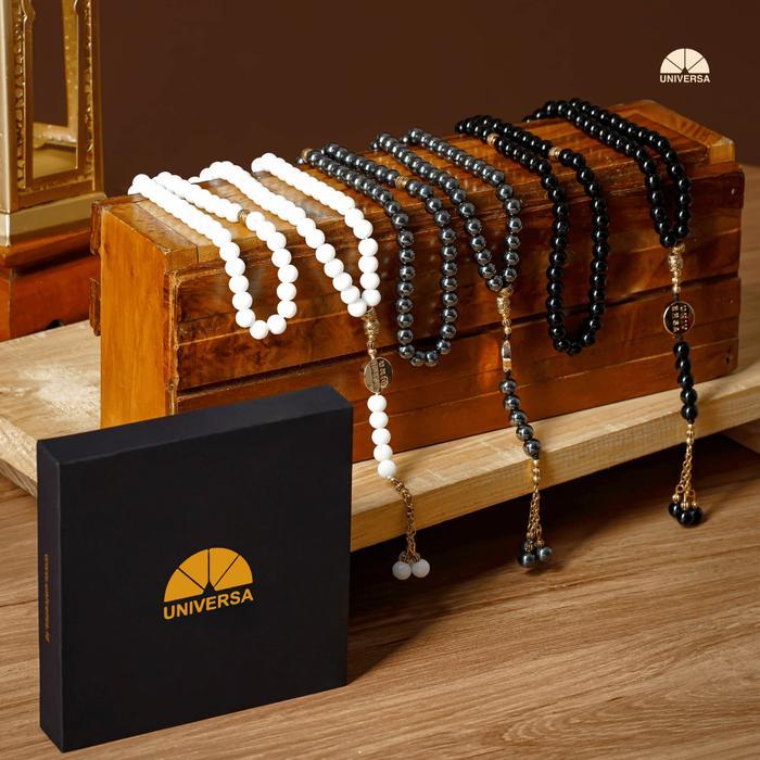 terlaris Tasbih Premium White - Onyx 99 Butir 100% ori