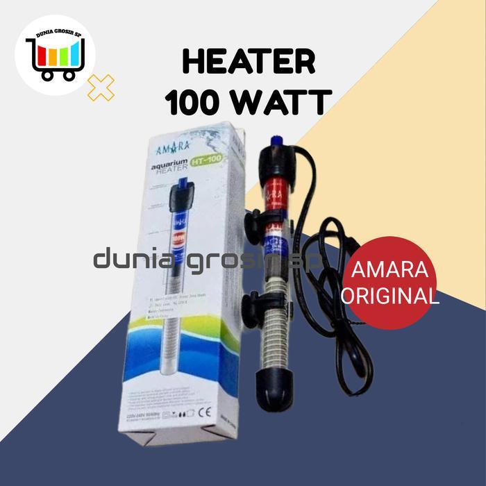 HEATER AMARA 100 WATT UNTUK PERAWATAN IKAN HIAS AQUARIUM KOLAM IKAN