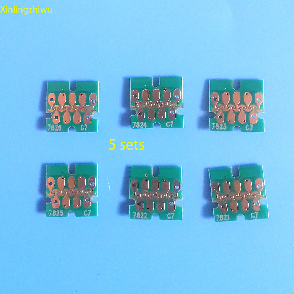 5 Set T7821-T7826 Ink Cartridge Chip For Epson Surelab D700 Sl-D700 Printer T7821 Ink Cartridge