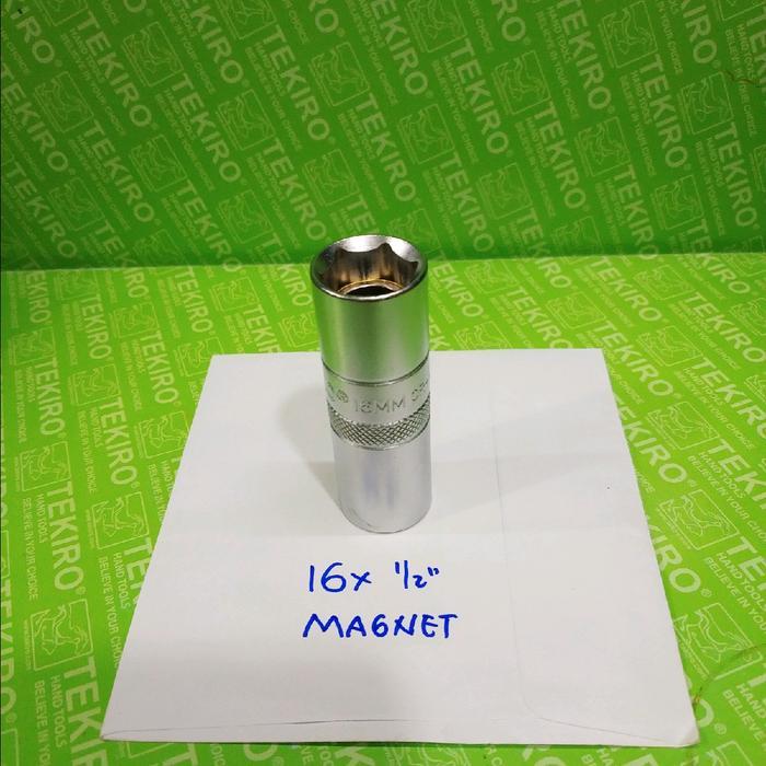 Kunci sok busi 16 mm magnet TEKIRO - Spark Plug socket
