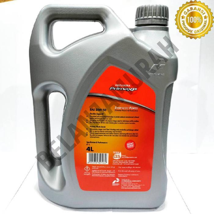 Oli Prima Xp Sae 20W-50 Galon / 4 Liter 100% Asli Terlaris