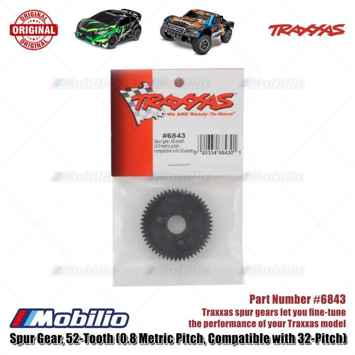 TRAXXAS PART #6843 SPUR GEAR 52-TOOTH 0.8 METRIC PITCH COMPATIBLE WITH 32-PITCH FOR RC FORD RAPTOR