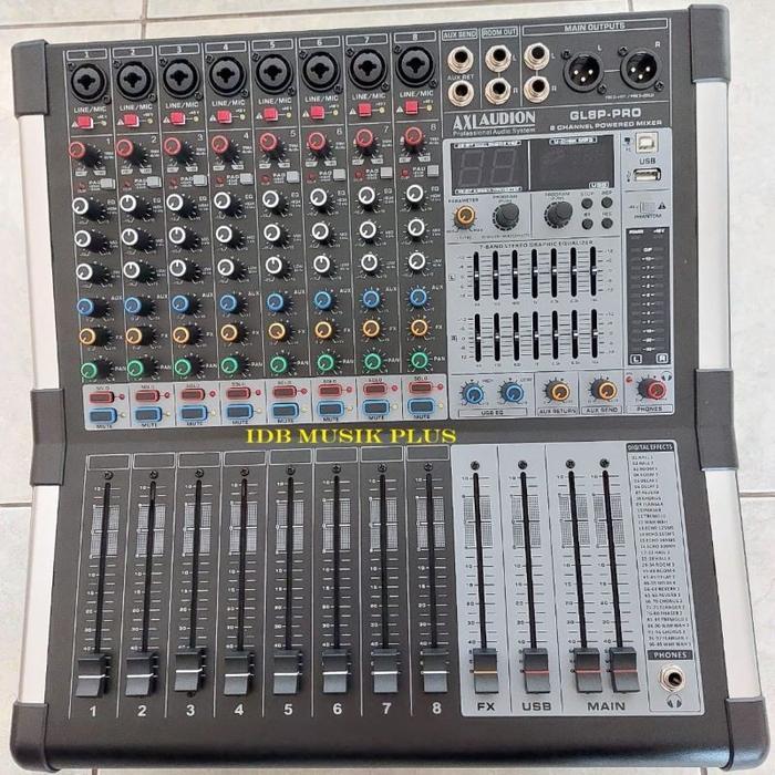 Power Mixer 8 Channel Axl Audion Gl8P Gl 8P Gl 8 P Original