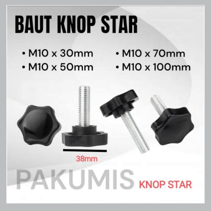 "New" BAUT KNOP STAR M10 BAUT KENOP M10 KWALITAS BAGUS PRODUK IMPORT
