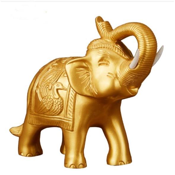 fengshui Patung Gajah Emas - lambang keberuntungan