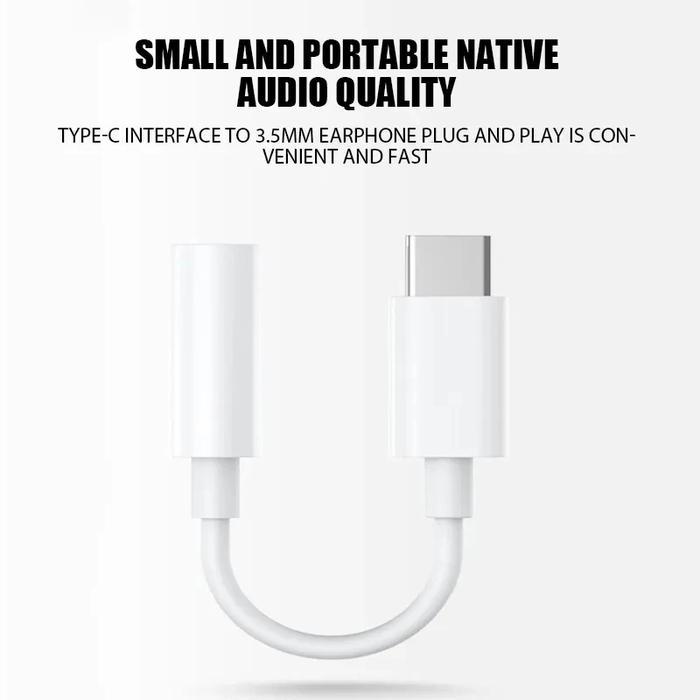 "New" Adaptor Earphone USB Tipe C ke Jack 3,5, Konverter Kabel Audio USB-C 3,5mm