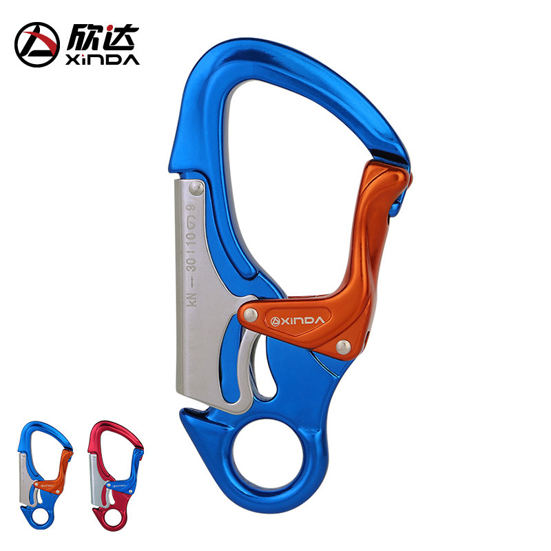 Xinda Outdoor Rock Climbing Carabiner 30KN Mountaineering downhill Safety hook Via Ferrata Buckle