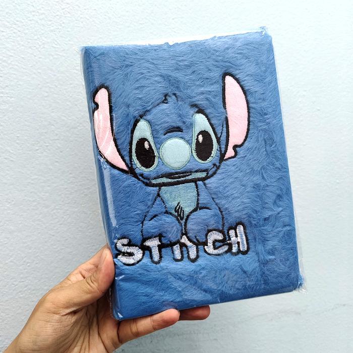 Notebook Stitch Bulu Halus, Lucu & Menggemaskan, Diary Book A5, Buku Tulis Anak Sekolah
