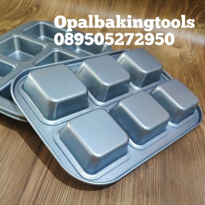 Loyang Kue Cupcake Muffin Brownies Kotak Teflon Anti Lengket