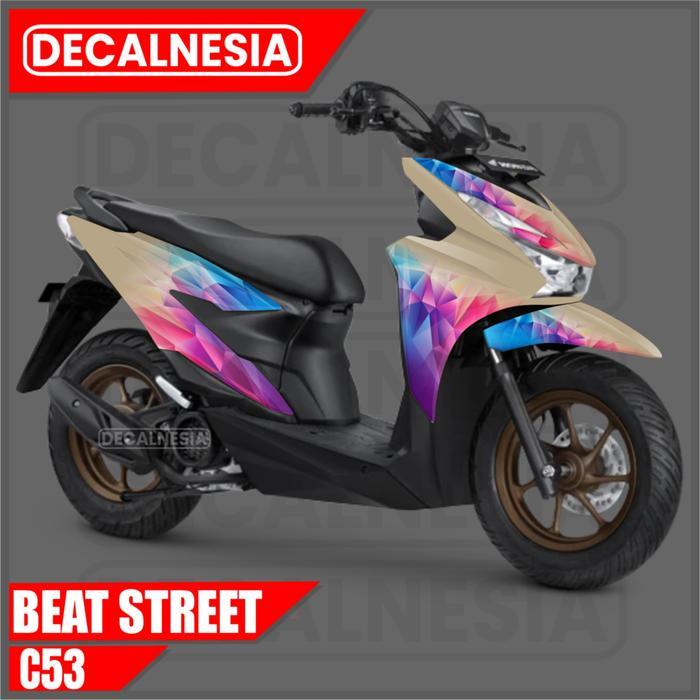 Decal Stiker Beat Street New 2024 2025 Full Body Variasi Motor Sticker Polos Skotlet Simple