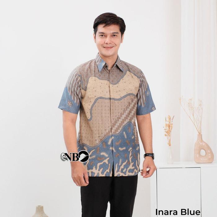Kuskus Baju Kemeja Batik Pria Lengan Pendek Dewasa Atasan Hem Cowok Premium Reguler Fit Kekinian