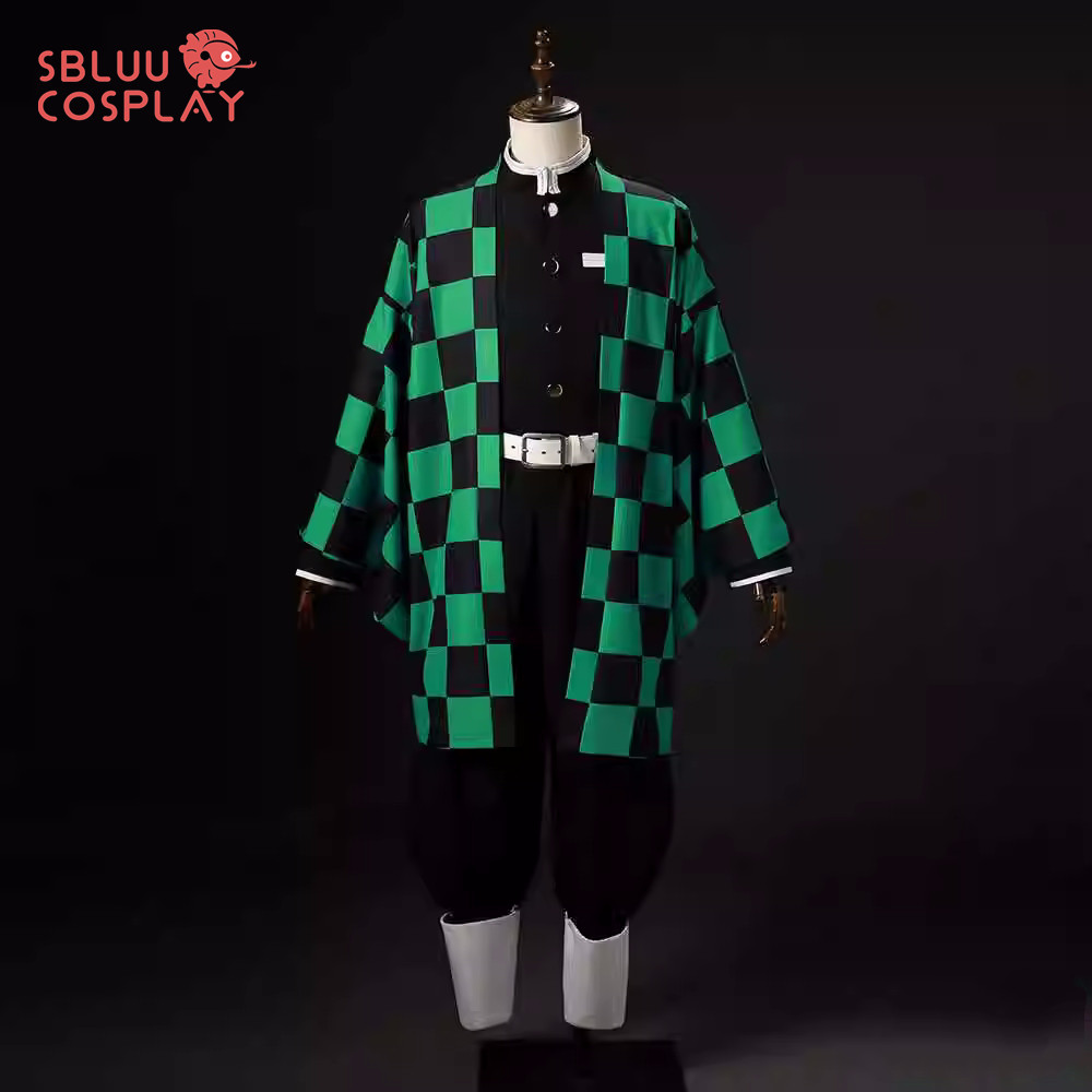 SBluuCosplay Kamado Tanjirou Tanjiro Cosplay Costume Embroidery SR Quality TR Material