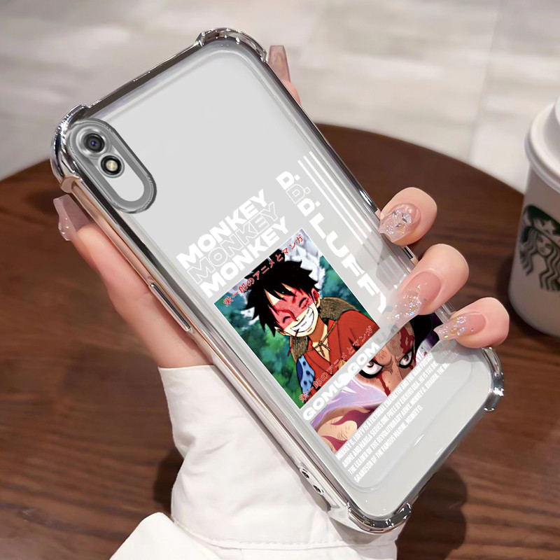 Casing Hp Xiaomi Redmi 9A Redmi 9i Case Anime Luffy Kasing Plating Cesing Airbag Kesing Silikon Soft