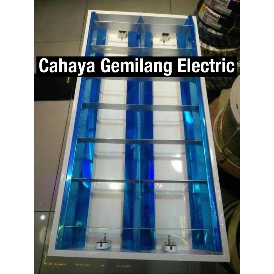 KAP LAMPU TL LED RM 2X18 KOMPLIT TL LED KAP LAMPU NEON PLAFON KOMPLIT