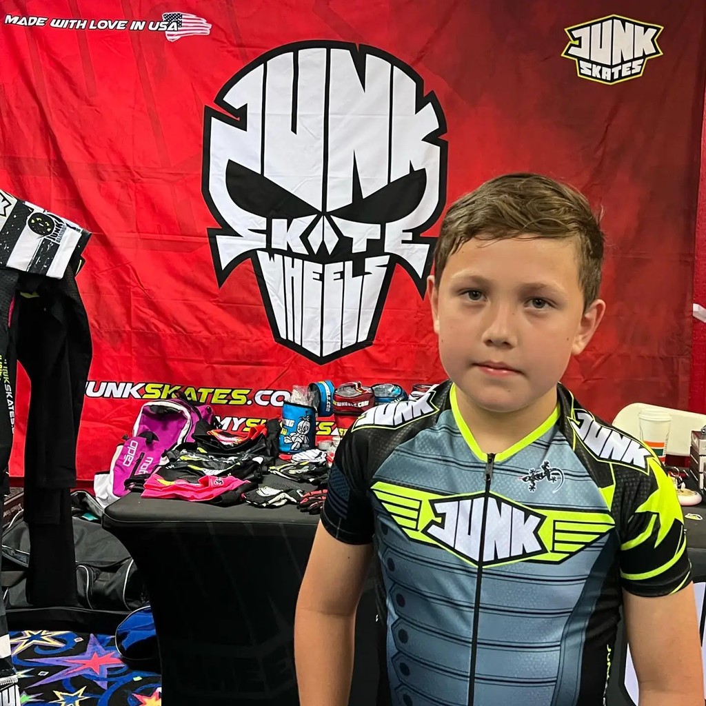 junk Wheels skate Child Skating Racing Skinsuit Speedsuit Roller Skates Tights Sportswear Pro Team