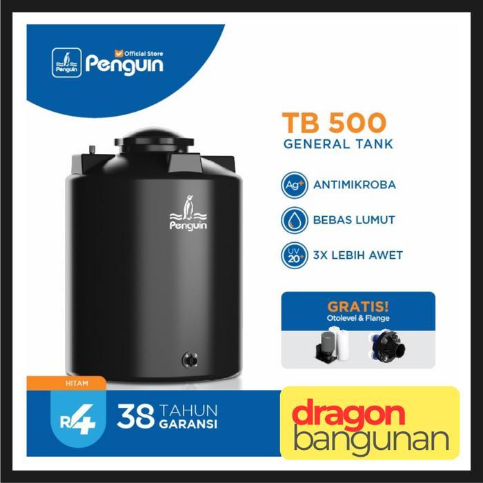 Tangki Air Penguin TB 500 Kapasitas 5100 Liter - Toren Air Tandon Air Penguin 5000 Liter - Hitam