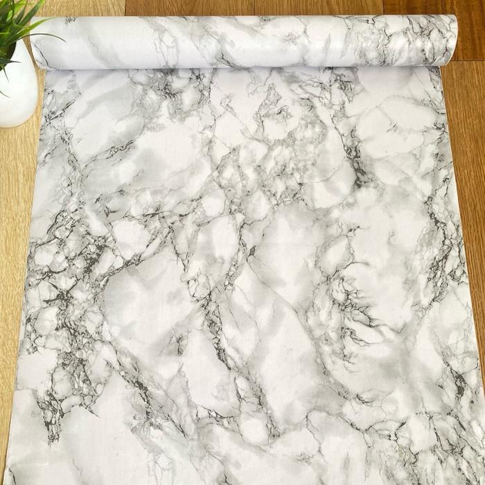 Wallpaper sticker motif MARMER PUTIH ABU SOOKU