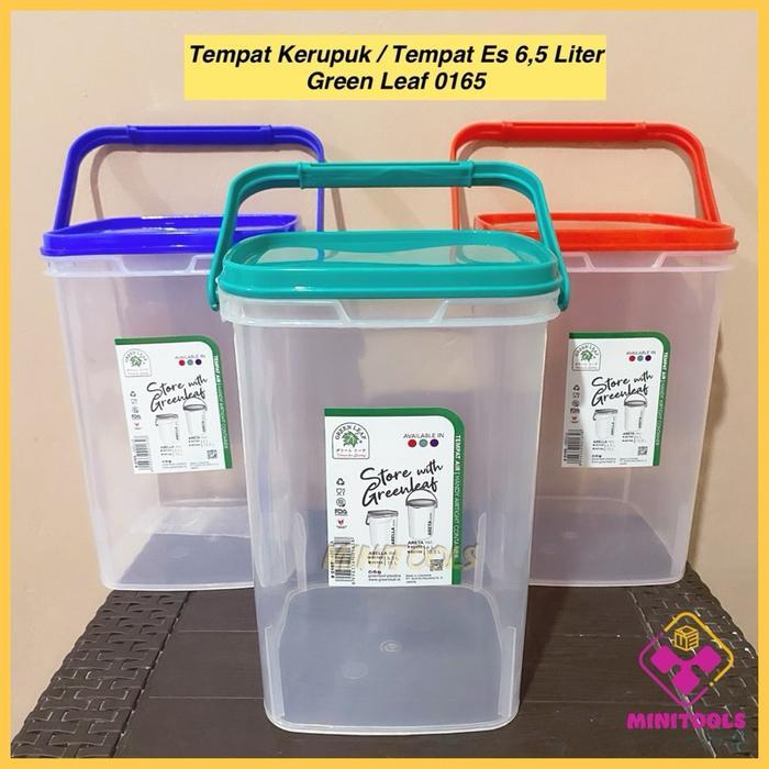 Tempat Es Green Leaf 6,5 Liter Toples Kerupuk Green Leaf 0165