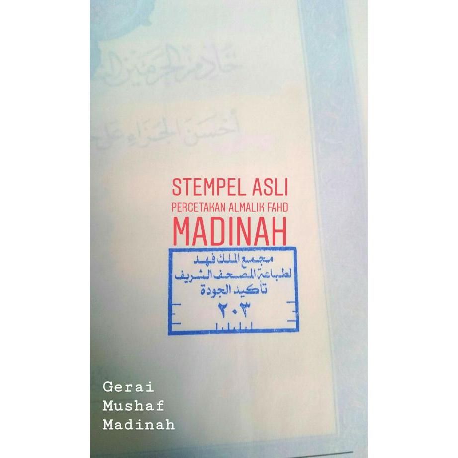 Al Quran Mushaf Madinah Ukuran 30X20 Cm Asli Cover Hitam Tbk