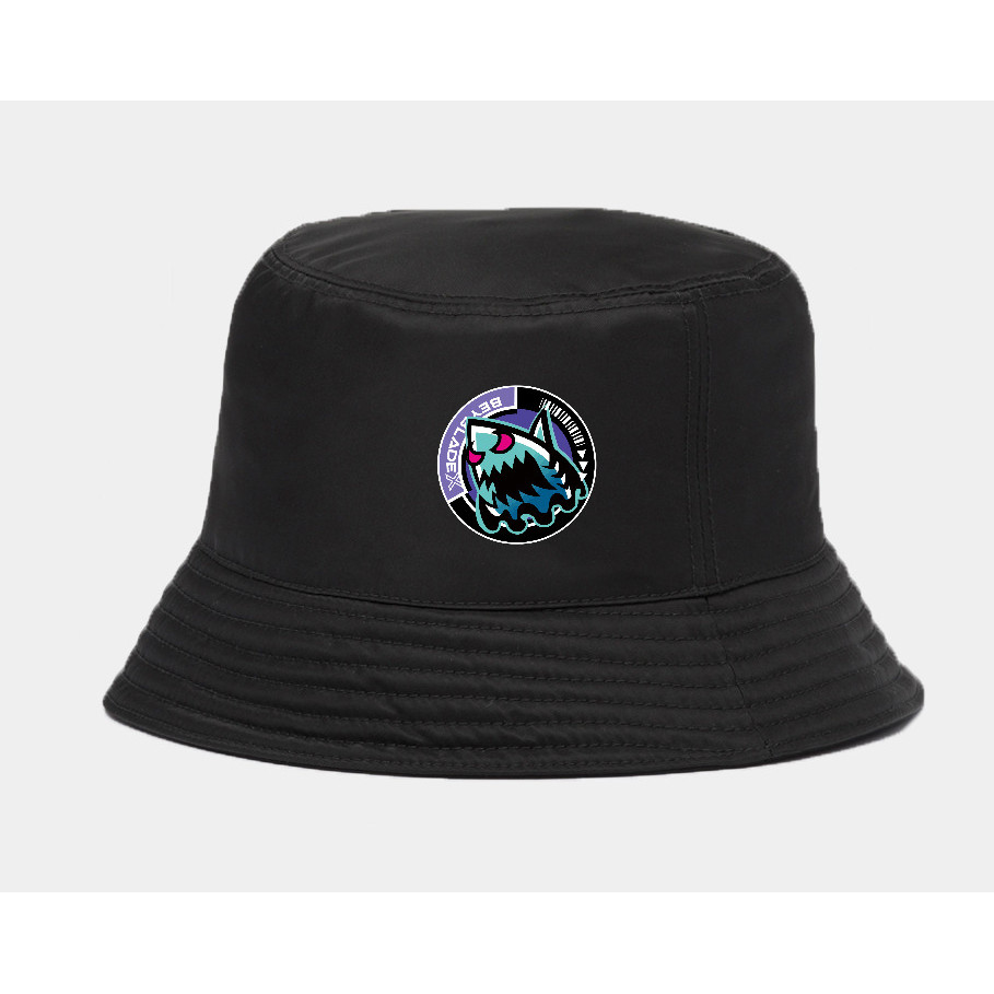 Topi bucket Anime Beyblade X Gear Chip logo Shark Edge