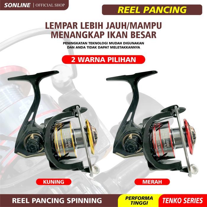 SONLINE REEL PANCING TENKO SPINNING KATROL KEREKAN ALUMINIUM REEL FISHING