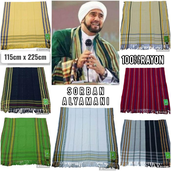 SORBAN RIDA AL YAMANI / SORBAN SELENDANG RIDA / Sorban panjang Habib Al Yamani sorban kiyai santri