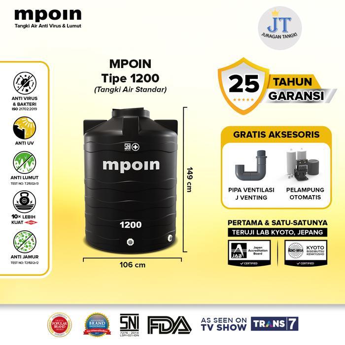 Toren Air MPOIN PLUS 1200 liter WAVE -Tangki air water tank toren