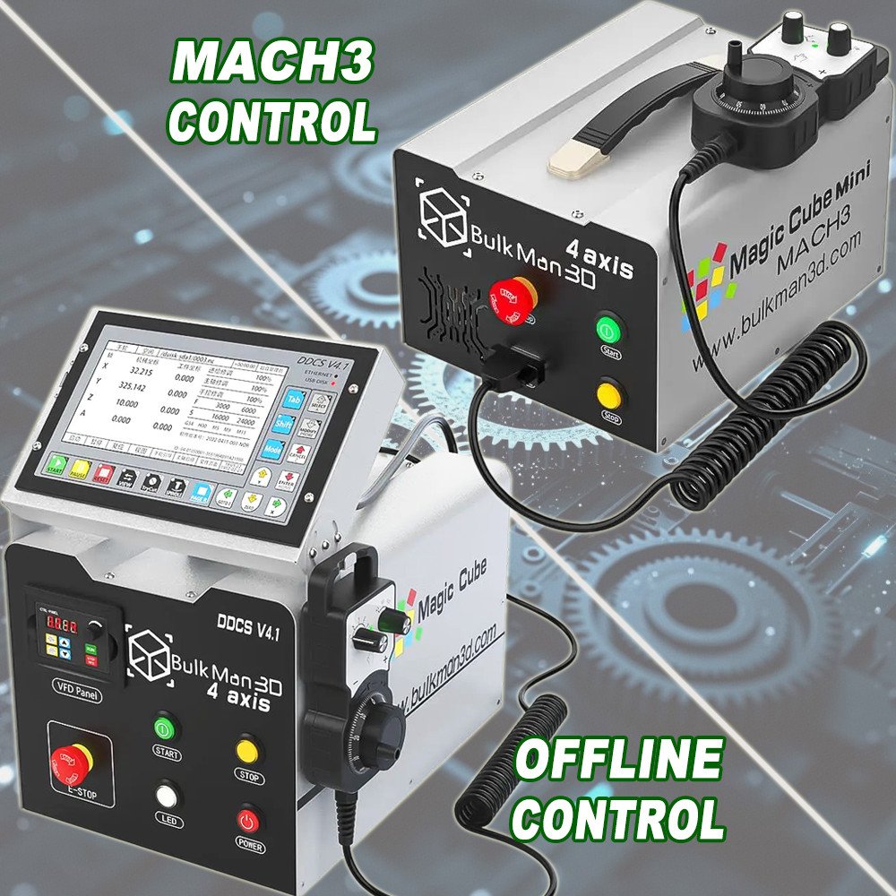 BulkMan3D OXMAN 4-Axis CNC Router Kit with Closed-Loop 20K Speed SFU1610 Ball Screw Dual Linear