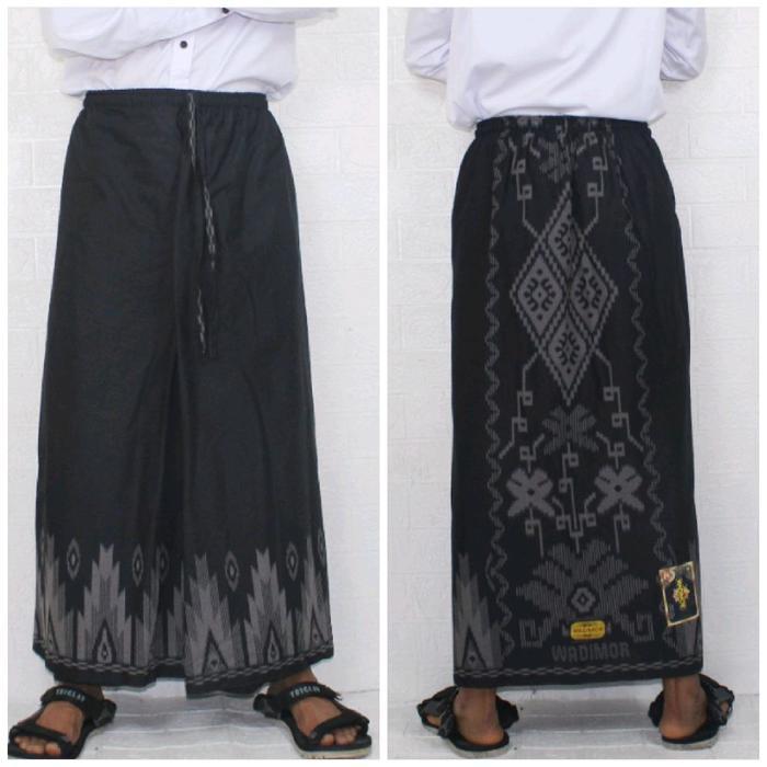 Sarung Instan/Rok Wadimor Dewasa, Remaja Dan Anak - Model Batik Hitam - Santri, Katun, Motif, Pria,