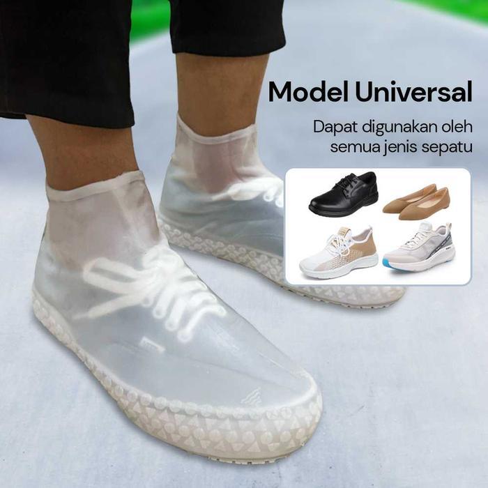 Cover Pelindung Sepatu Mantel Jas Hujan Sepatu Boot Motor Rain Cover Shoes Karet Silicone Anti Slip