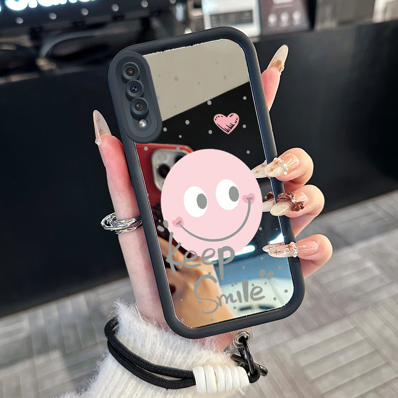 Casing Hp untuk Samsung Galaxy A50 A50s A30s Case Casing Senyum pola Silikon Softcase Kasing HP tali