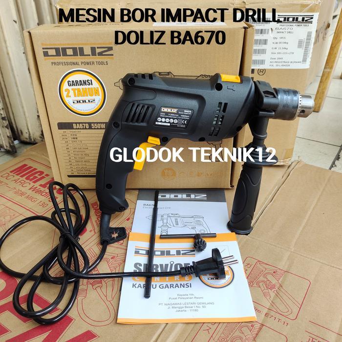 Mesin Bor Beton Doliz Ba670 Impact Drill Doliz Ba670 Bor Tangan Doliz