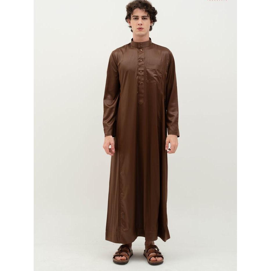 Stok Baru AL Haramain Jubah / Gamis Pria Remaja & Dewasa Viet Polos / Jubah AL Haramain Maroon Merah