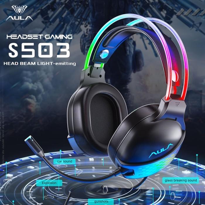Headset AULA Gaming S503 USB Comfortable leather headgear