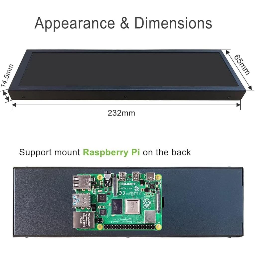 8.8 Inch PC Temperature Display PC Panel Display Computer IPS Mini Screen AIDA64 CPU RAM Temperature