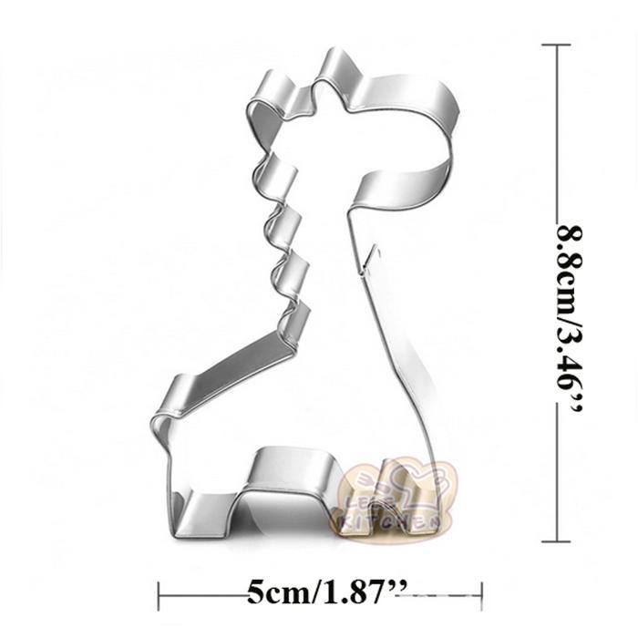 1PCS PATISSERIE REPOSTERIA ANIMAL GIRAFFE FONDANT CAKE DECOR TOOL STAINLESS STEEL COOKIE CUTTER