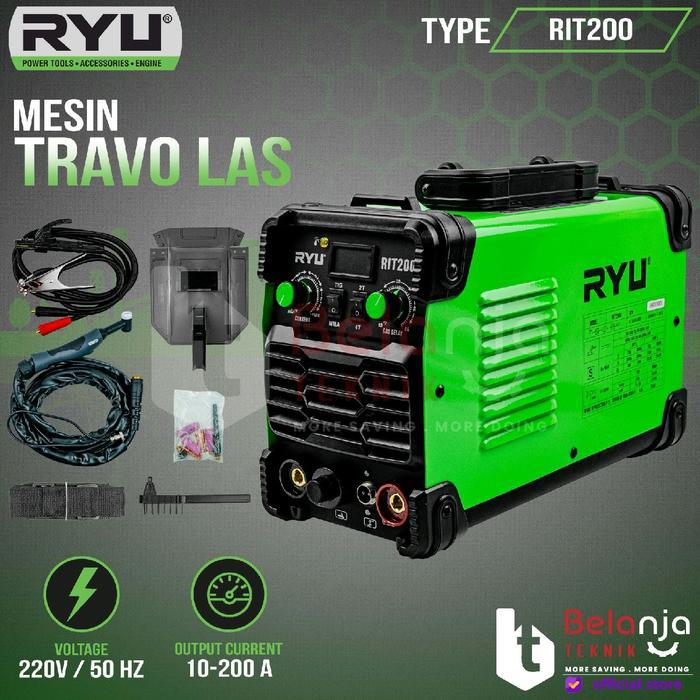 Mesin Travo Las Argon Ryu TIG 200 Trafo Las Welding Machine las Stainless Steel 200A