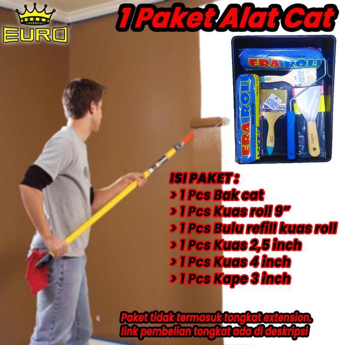 Paket Alat Cat Kuas Roll Refill Kuas Roll Bak Cat Kape Dan Kuas Cat