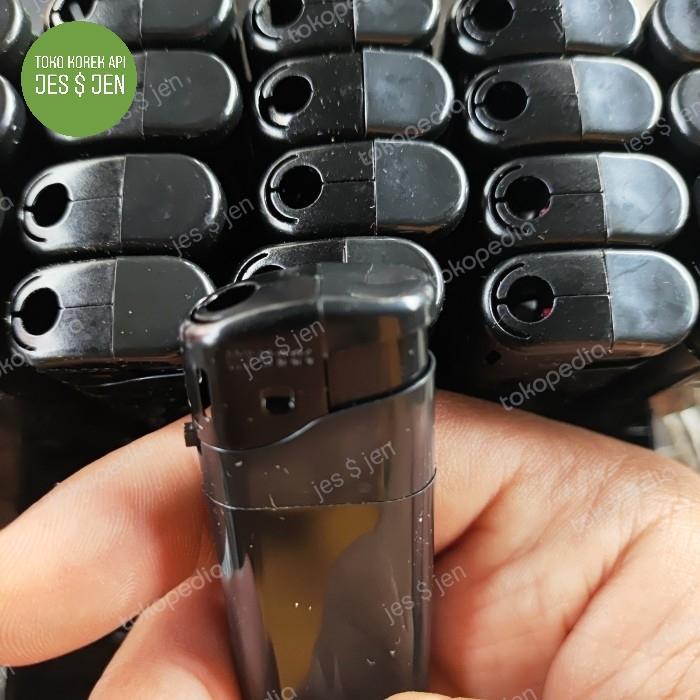 Korek Gas Magnet Hitam Polos M2000 - 50pcs