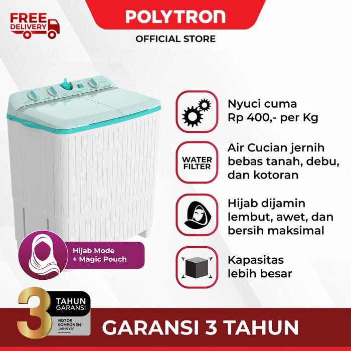 POLYTRON MESIN CUCI DUA TABUNG 10KG PWM1076