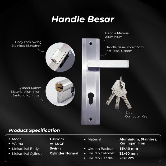 Gagang Pintu Set Besar / Handle Pintu Set Besar