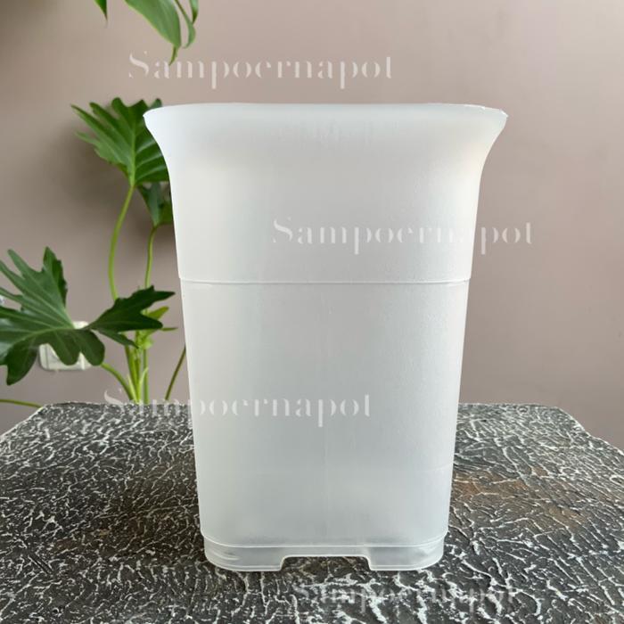 POT BUNGA TANAMAN KOTAK JUOSS 10 BENING TRANSPARAN - NKT KOTAK 10 BENING TRANSPARAN