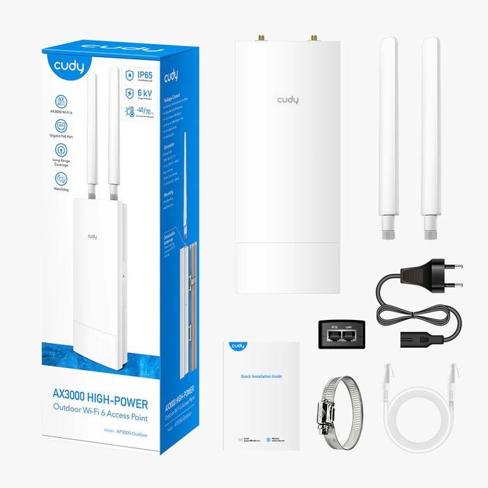 CUDY AP3000 AX3000 Outdoor High Power WiFi 6 Outdoor Access Point