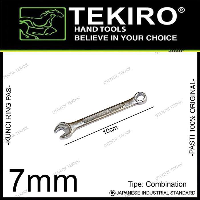 TEKIRO KUNCI RINGPAS 7 MM - RING PAS 7MM - KUNCI KOMBINASI 7 MM - COMBINATION WRENCH 7MM