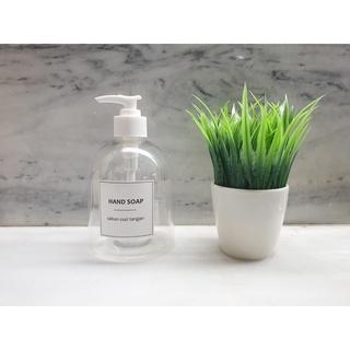 BOTOL REFILL SABUN AESTHETIC / BOTOL SABUN CAIR PUMP LABEL STICKER 500ML