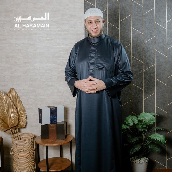 AL Haramain Jubah / Gamis Pria Dewasa Premium (09 L) Abu Tua Biru Gelap Coklat Tua Coklat Gold