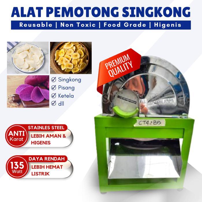 Mesin Pemotong Singkong Ubi Kentang Alat Pengiris Keripik Singkong