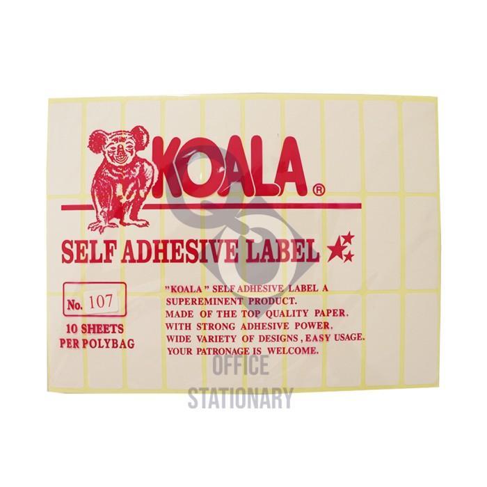 "New" Kertas Sticker Label Koala 103 & 121 - 121